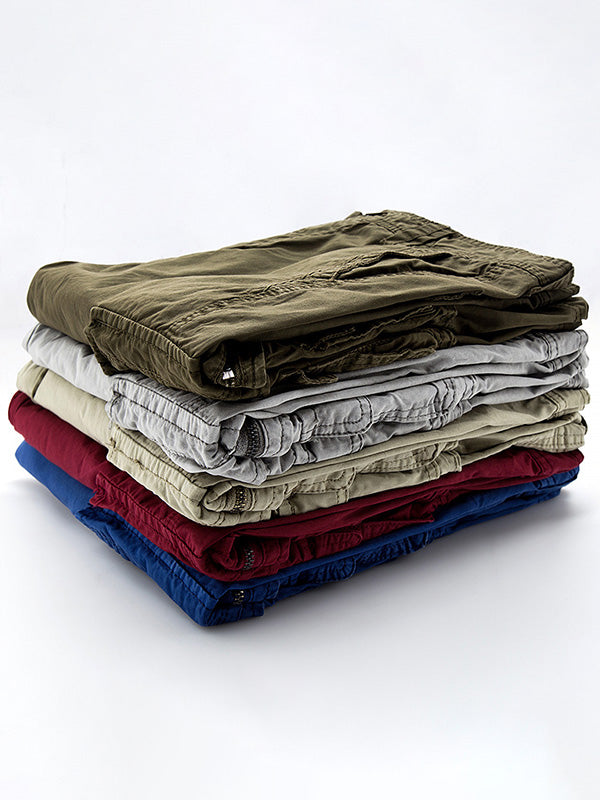 Men's Big Pockets Twill Bermuda Cargo Shorts