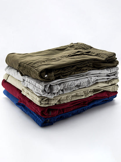 Men's Big Pockets Twill Bermuda Cargo Shorts