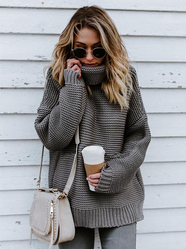 Long Sleeve Turtleneck Pullover Sweater