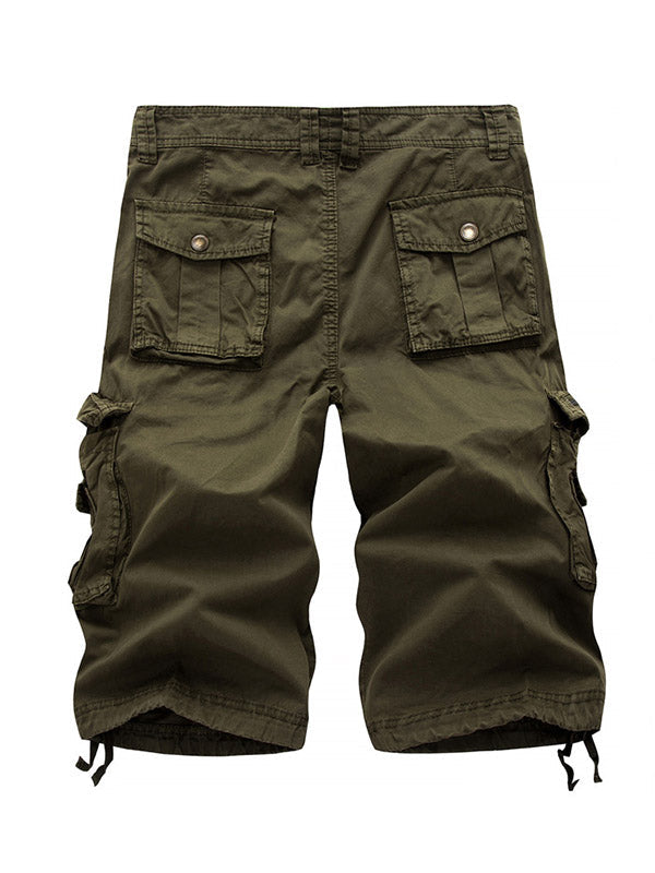 Men's Big Pockets Twill Bermuda Cargo Shorts