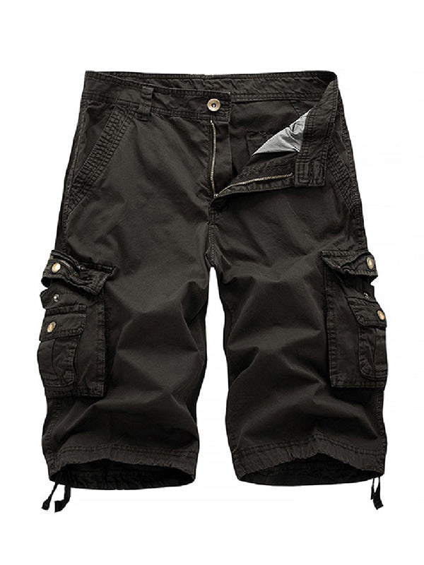 Men's Big Pockets Twill Bermuda Cargo Shorts
