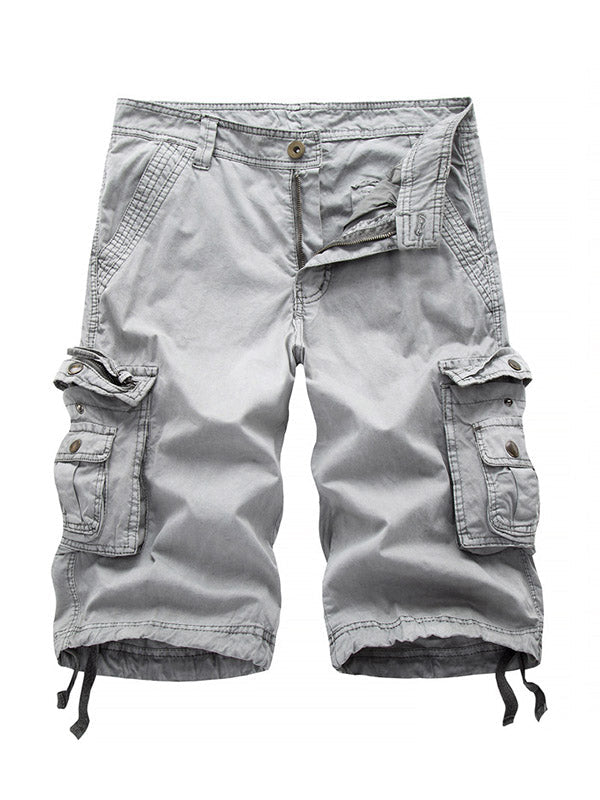 Men's Big Pockets Twill Bermuda Cargo Shorts