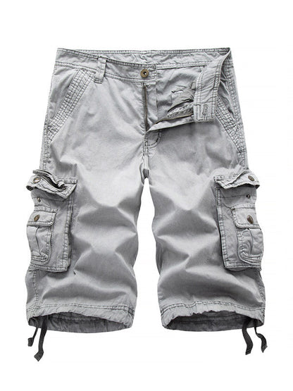 Men's Big Pockets Twill Bermuda Cargo Shorts