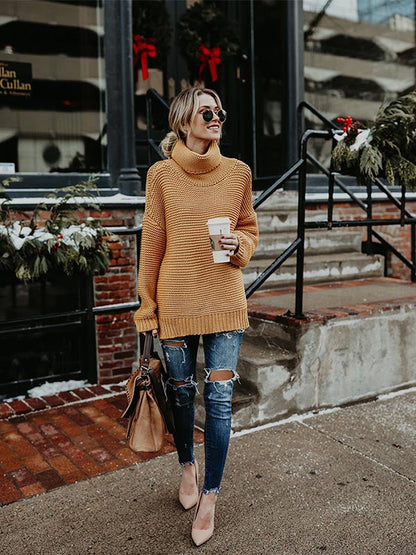 Long Sleeve Turtleneck Pullover Sweater