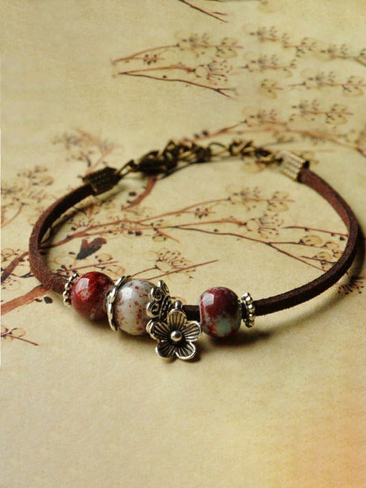 Ethnic Style Ceramic Beaded Bracelet